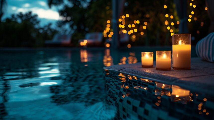 Pool Side Dining: Enjoy the Magic of Candle-lit Dining at Chances Goa Resort